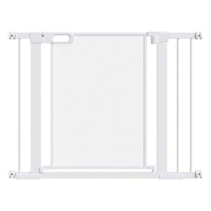 CANCELLINO PER CANI ESTENSIBILE A PRESSIONE CON CHIUSURA AUTOMATICA PER SPAZI DA 75-103CM, BIANCO