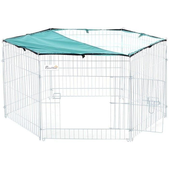 RECINTO PER ANIMALI DOMESTICI CON COPERTURA IMPERMEABILE 6 MODULI 59 X 60CM