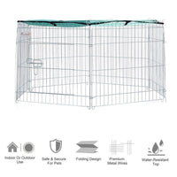 RECINTO PER ANIMALI DOMESTICI CON COPERTURA IMPERMEABILE 6 MODULI 59 X 60CM