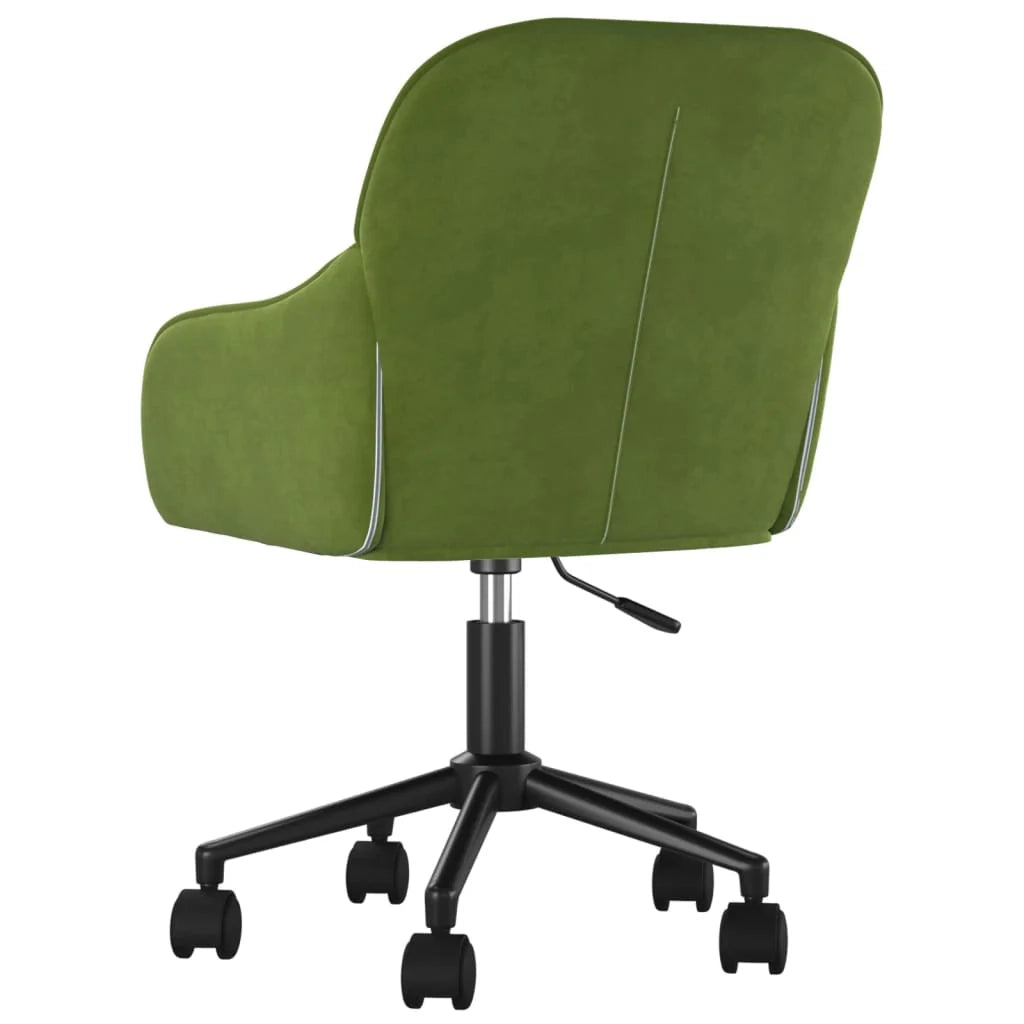Sedia girevole da ufficio/studio velluto verde chiaro 02_0024184