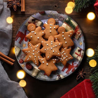 MAURY'S SET 3 VASSOI CHRISTMAS TONDI IN PLASTICA IN DECORO ASSORTITO 40 CM DIAMETRO