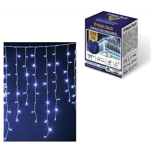 HIGH-TECH TENDA A CADUTA SFALSATA CON 288 LUCI LED IN COLORE BIANCO GHIACCIO OKX