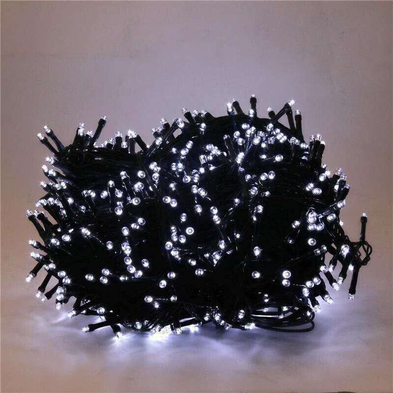 HIGH-TECH LUCI DI NATALE 1000 LED BIANCO FREDDO DA INTERNO E ESTERNO 49 METRI
