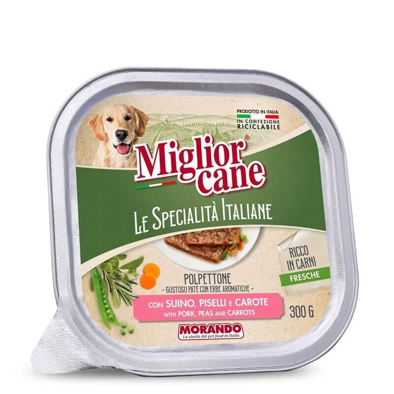 MIGLIOR CANE SPECIALITÀ PATE DA 300 GR SUINO PISELLI E CAROTE