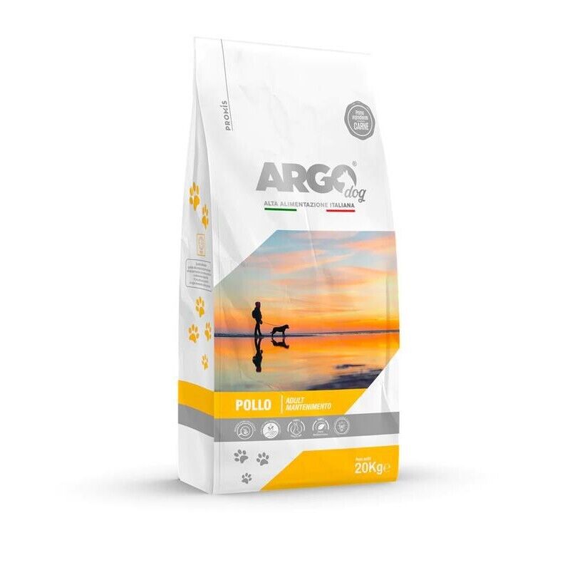 ARGO DOG ADULT MANTENIMENTO CIBO SECCO AL POLLO 20 KG ALIMENTO COMPLETO PER CANI ADULTI DI TUTTI I GENERI