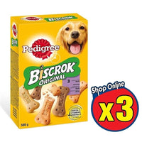 3 PEDIGREE BISCROK ORIGINAL SNACK BISCOTTI PER CANE DA 500 GR