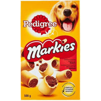 12 PEDIGREE BISCROK MARKIES SNACK BISCOTTI PER CANE RIPIENI CON MIDOLLO 500 GR