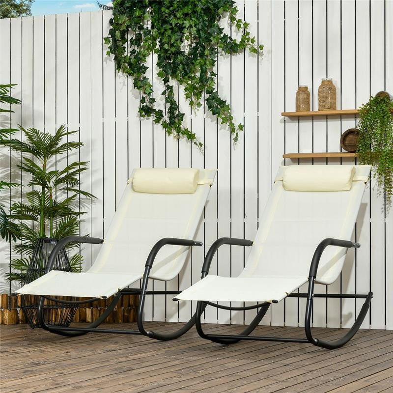 SDRAIO A DONDOLO DA GIARDINO CON POGGIATESTA STACCABILE E BRACCIOLI 67X144X87 CM