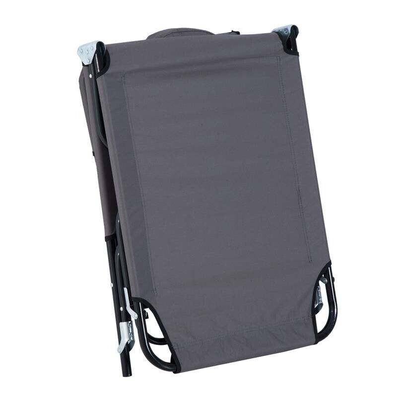 LETTINO PRENDISOLE RELAX PIEGHEVOLE CON CUSCINO 190X56 X 28 CM GRIGIO