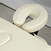 LETTINO PER MASSAGGI PIEGHEVOLE PROFESSIONALE, ALTEZZA REGOLABILE E BORSA DI TRASPORTO, BIANCO