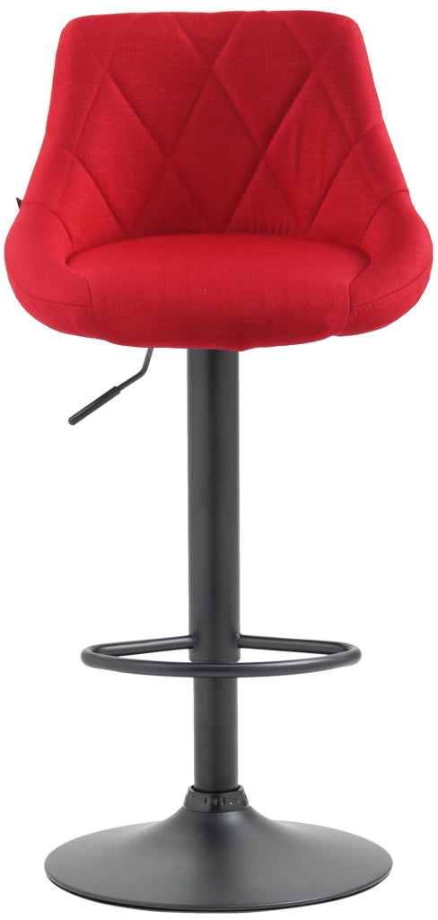 Sgabello bar LAZIO in tessuto rosso,nero