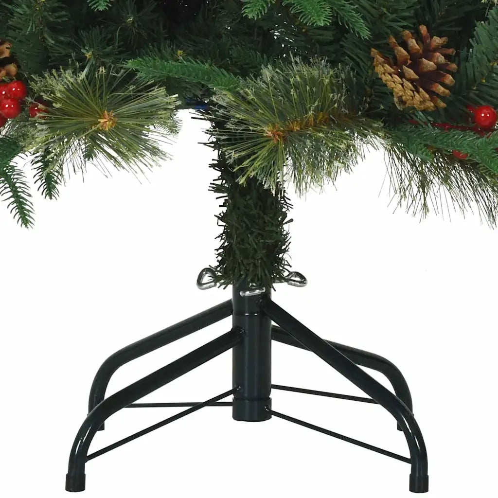 Albero di Natale Artificiale con Rami Pieghevoli Verde 150 cm
