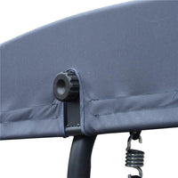 DONDOLO 3 POSTI CON BALDACCHINO IN ACCIAIO E TESSUTO POLIESTERE GRIGIO