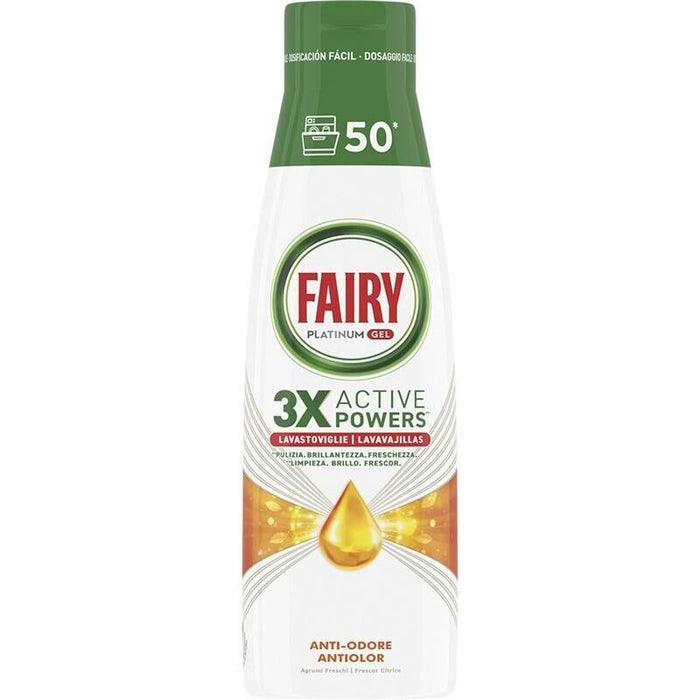 GEL LAVASTOVIGLIE FAIRY PLATINUM 900 ML ANTI ODORE AGRUMI FRESCHEZZA E BRILLANTEZZA OKY