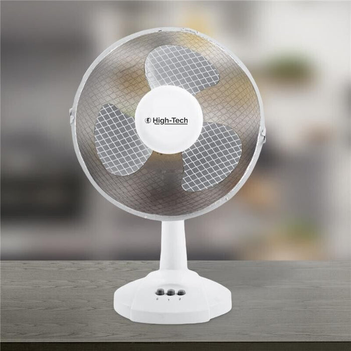 HIGH-TECH VENTILATORE DA TAVOLO 2 VELOCITÀ 25 WATT COLORE BIANCO