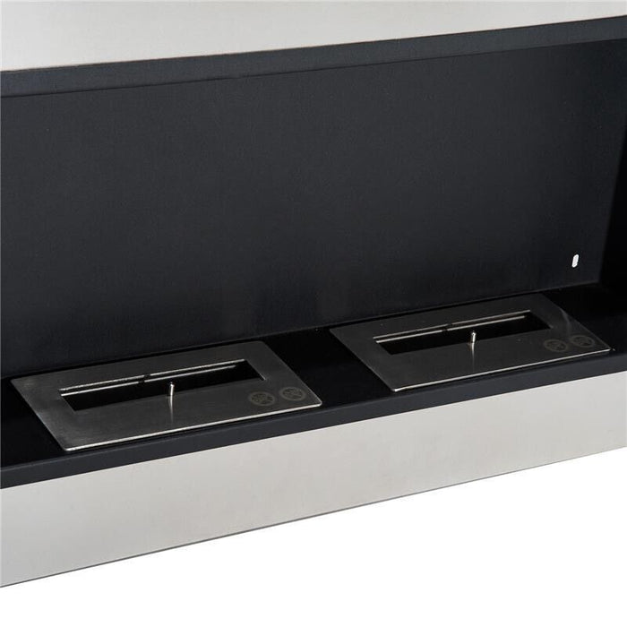 CAMINO BIOETANOLO DA PARETE CON 2 BRUCIATORI 110X54X14 5CM