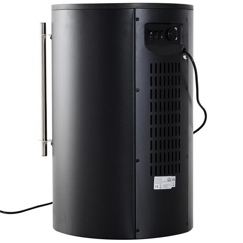 CAMINO ELETTRICO DA TERRA CON EFFETTO FIAMMA 1800W, NERO, 41X41X64.5CM