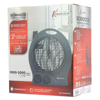 TERMOVENTILATORE SCIROCCO GRIGIO 2000W 2 LIVELLI DI POTENZA