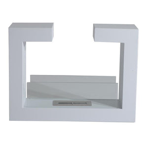 CAMINO A BIOETANOLO IN ACCIAIO INOSSIDABILE CON 1 SERBATOIO 1.5LT 78 X 25 X 58 BIANCO