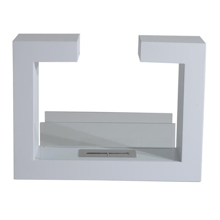 CAMINO A BIOETANOLO IN ACCIAIO INOSSIDABILE CON 1 SERBATOIO 1.5LT 78 X 25 X 58 BIANCO