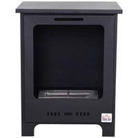 CAMINO A BIOETANOLO 1.5L IN ACCIAIO SENZA CANNA FUMARIA NERO 40 X 30 X 50 CM