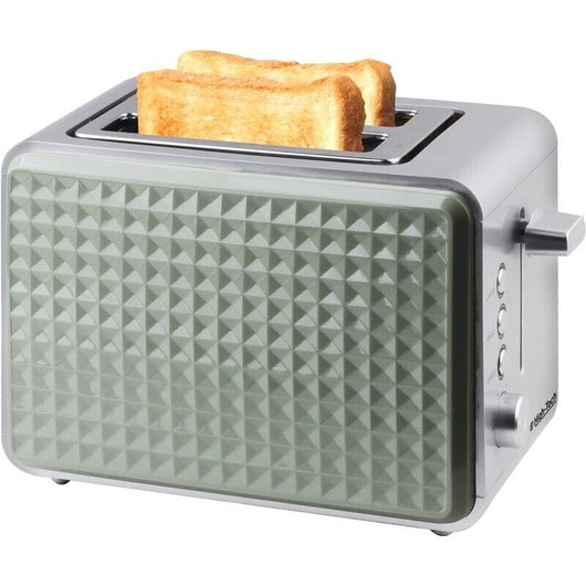 HIGH-TECH TOSTAPANE DA 750 WATT IN ACCIAIO E FINITURE VERDI