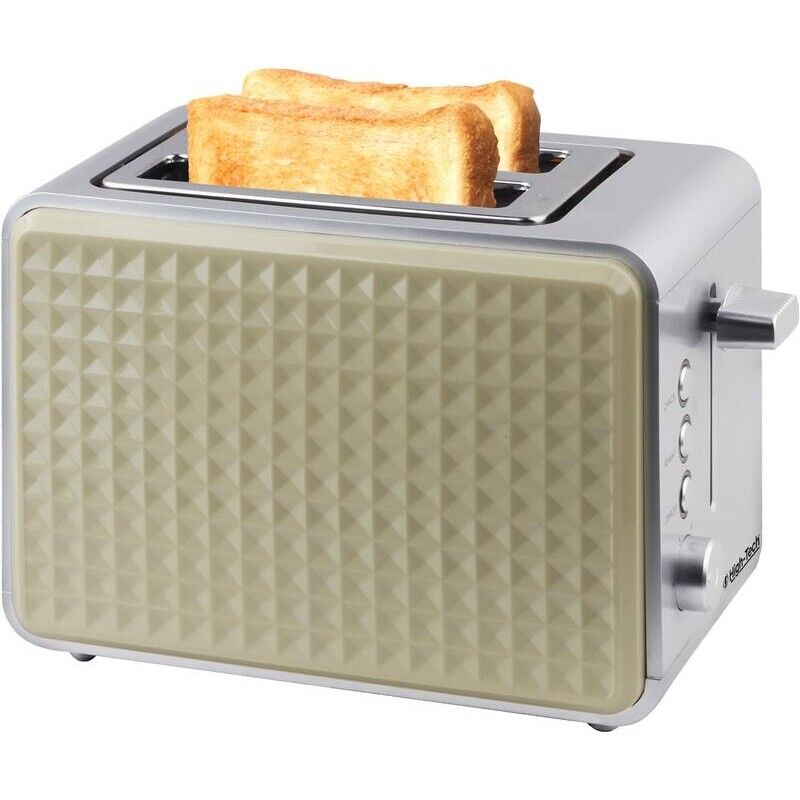 HIGH-TECH TOSTAPANE DA 750 WATT IN ACCIAIO E FINITURE AVORIO