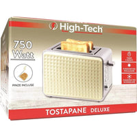 HIGH-TECH TOSTAPANE DA 750 WATT IN ACCIAIO E FINITURE AVORIO