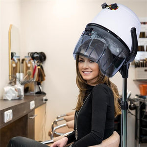 CASCO ASCIUGACAPELLI PROFESSIONALE CON RUOTE, ALTEZZA REGOLABILE E TIMER