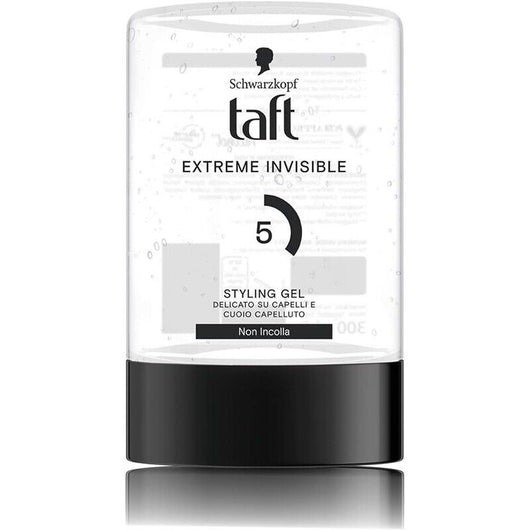 SCHWARZKOPF GEL N 5 TAFT EXTREME INVISIBLE STYLING GEL 300 ML PER CAPELLI CON TENUTA INVISIBILE + FORMULA VEGANA
