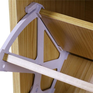 MOBILE GUARDAROBA SCARPIERA REGOLABILE E SPECCHIO CON APPENDIABITI 6 GANCI PER INGRESSO E CAMERA DA LETTO 90X22X116CM LEGNO