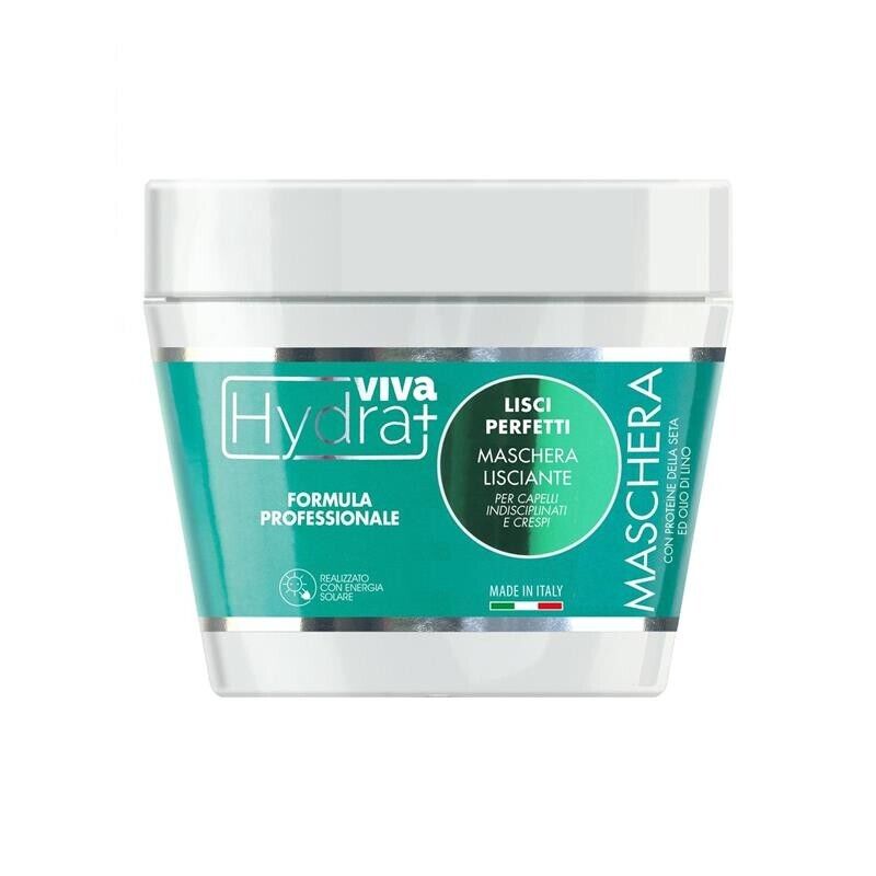 HYDRA VIVA MASCHERA LISCIANTE PER CAPELLI INDISCIPLINATI E CRESPI CON PROTEINE DELLA SETA ED OLIO DI LINO 500 ML
