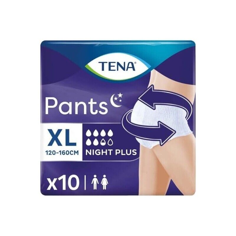 TENA PANTS ASSORBENTI  10 PEZZI NIGHT PLUS XL