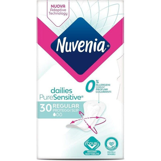 NUVENIA PROTEGGI SLIP REGULAR PURE SENSITIVE SUPERFICIE DELICATA PER PELLI SENSIBILI CONFEZIONE DA 30 SALVA SLIP