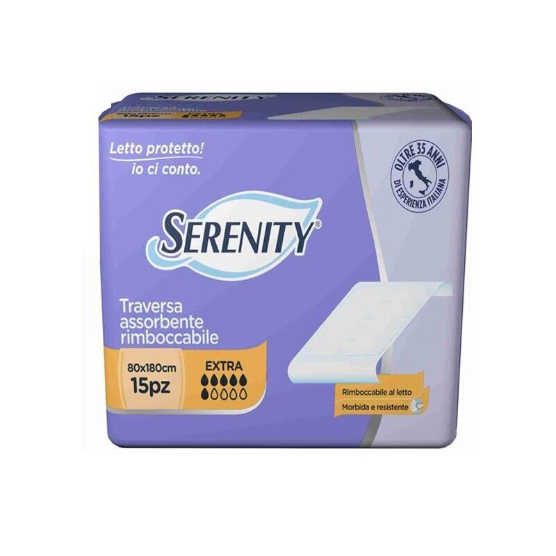 SERENITY TRAVERSA ASSORBENTE RIMBOCCABILE AL LETTO 80X180 15PZ OKX