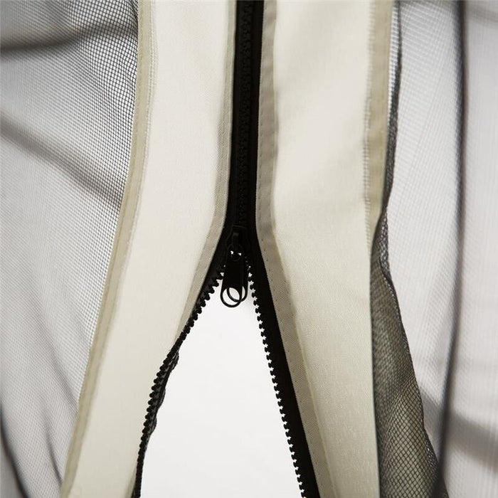 ZANZARIERA PER GAZEBO 3X4M CON CERNIERE E ANELLI, PANNELLI DA 352X207CM - NERO/BEIGE