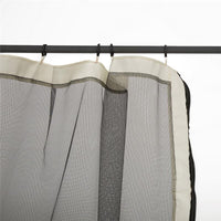 ZANZARIERA PER GAZEBO 3X4M CON CERNIERE E ANELLI, PANNELLI DA 352X207CM - NERO/BEIGE