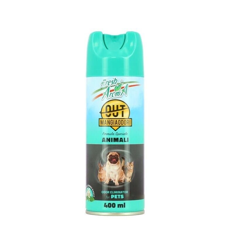 MAURY'S DEODORANTE AMBIENTE PER ODORI ANIMALI MENTA E GELSOMINO BIANCO 400ML