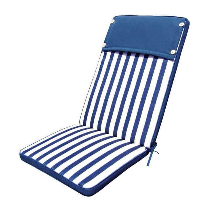 CUSCINO REAL ALTO CON RIGA IN COLORE BLU