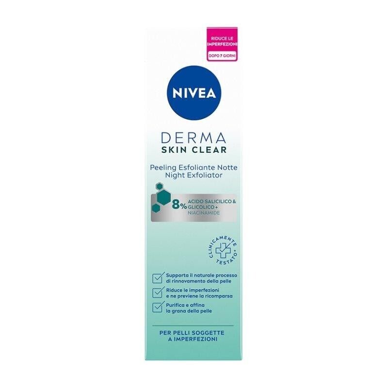 NIVEA SCRUB PEELIN SKIN CLEAR 40ML ESFOLIANTE NOTTE PER PELLI CON IMPERFEZIONI