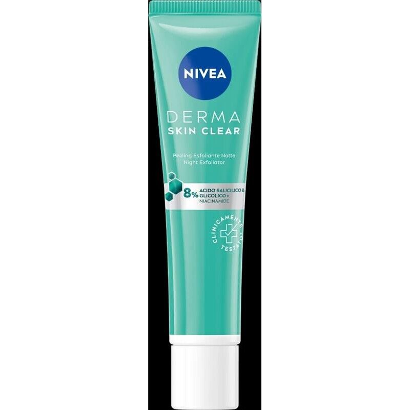 NIVEA SCRUB PEELIN SKIN CLEAR 40ML ESFOLIANTE NOTTE PER PELLI CON IMPERFEZIONI