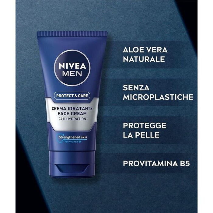NIVEA MEN PROTECT & CARE CREMA IDRATANTE UOMO IDRATA E PROTEGGE LA PELLE 75 ML