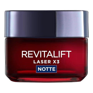 L'ORÉAL PARIS MASCHERA ANTI-ETÀ NOTTE DERMO EXPERTISE SOIN REVITALIFT LASER X3 CREMA-CON ACIDO IALURONICO, 50 ML
