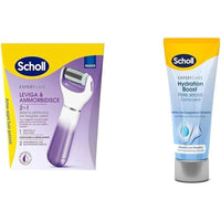 SCHOLL VELVET 2IN1  SISTEMA DI PEDICURE ELETTRONICO PER LEVIGARE TESTINE INTERSCAMBIABILI  SCHOLL CREMA PIEDI HYDRATION BOOST