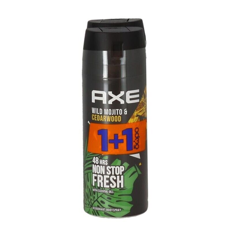 AXE DEO SPRAY BIPACCO 150ML WILD MOJITO&CEDAR 48H NON STOP DI FRESCHEZZA
