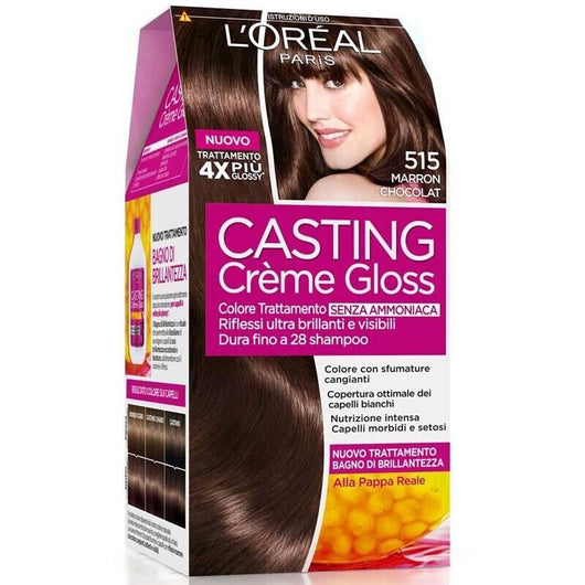 SET 2 CASTING CREME GLOSS TINTA PER I CAPELLI N.515 COLORE MARRONE CIOCCOLATO