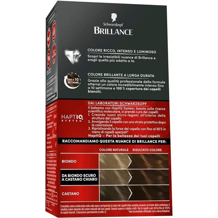 SCHWARZKOPF BRILLANCE TINTA PER CAPELLI INTENSIVA COPERTURA CAPELLI BIANCHI 862 NEW MARRONE NATURALE