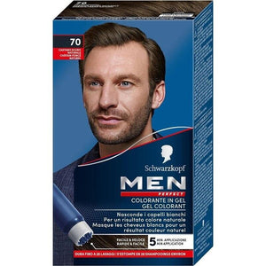 SCHWARZKOPF MEN PERFECT TINTA COLORANTE IN GEL RISULTATO FINO A 28 SHAMPOO 70 CASTANO SCURO NATURALE