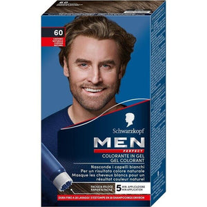 SCHWARZKOPF MEN PERFECT TINTA COLORANTE IN GEL COPERTURA DEI CAPELLI BIANCHI EFFETTO NATURALE 60 CASTANO NATURALE