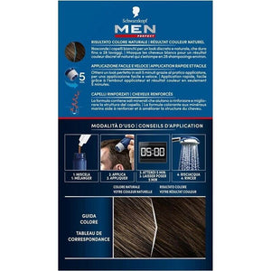 SCHWARZKOPF MEN PERFECT TINTA COLORANTE IN GEL RISULTATO FINO A 28 SHAMPOO 70 CASTANO SCURO NATURALE
